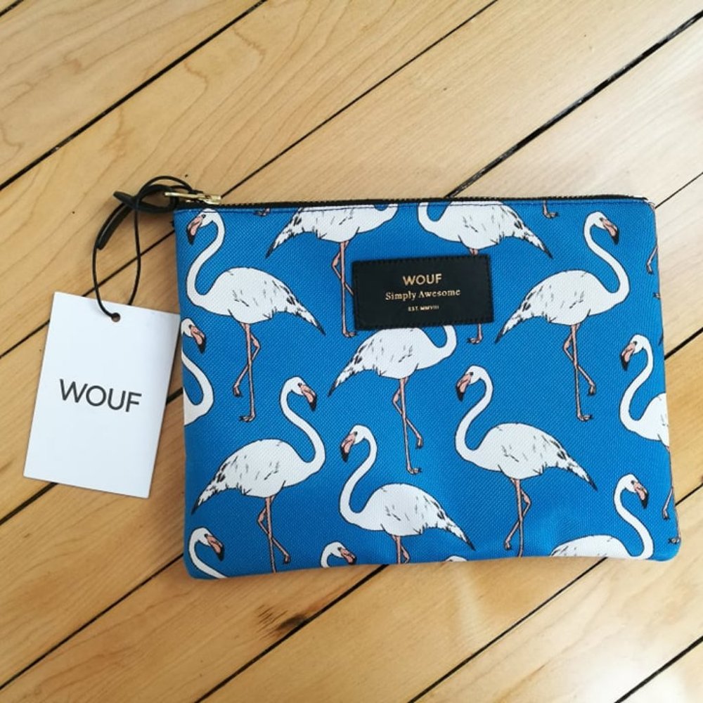 NWT WOUF Flamingo Clutch Bag Anthropologie